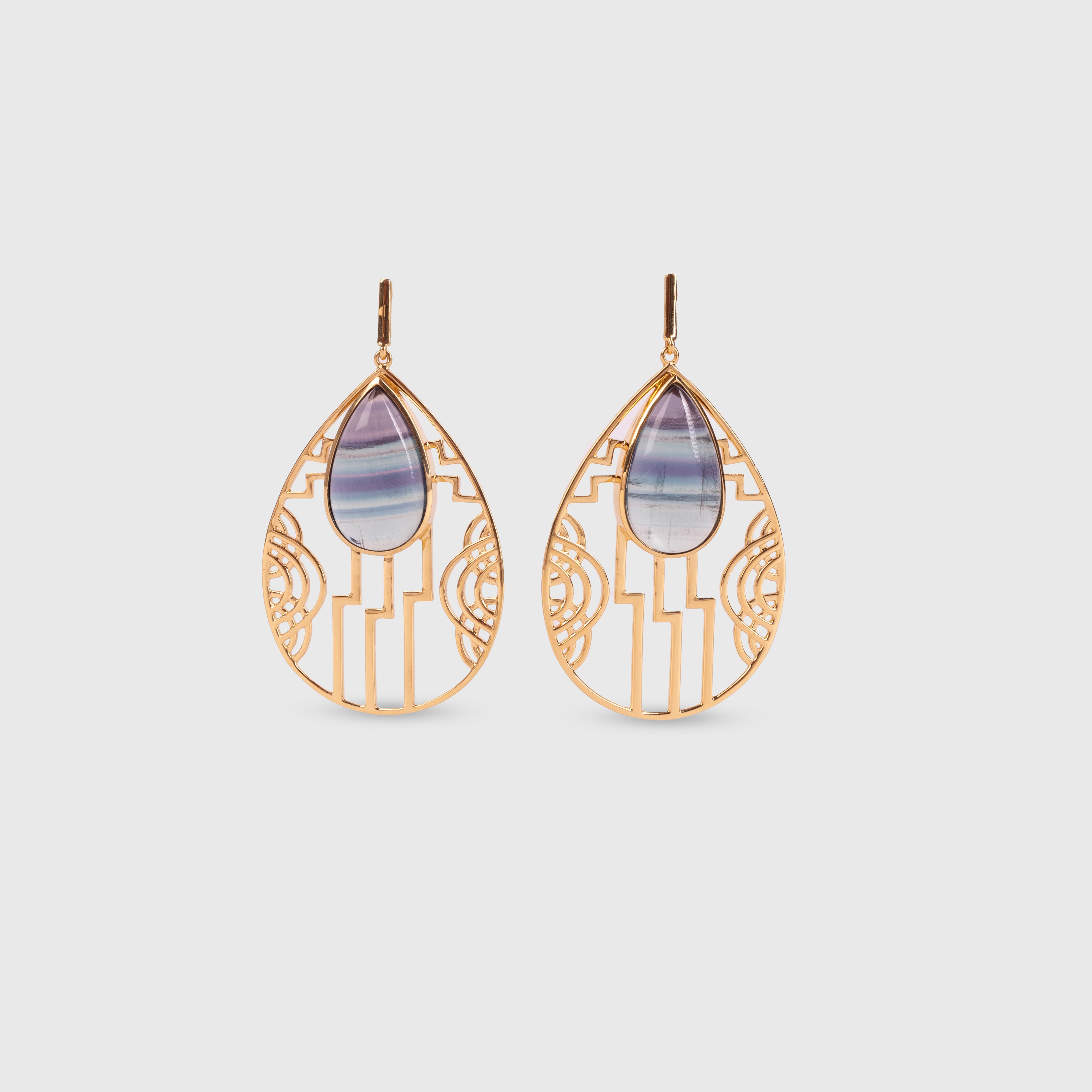 Elektra Earrings - Fluorite