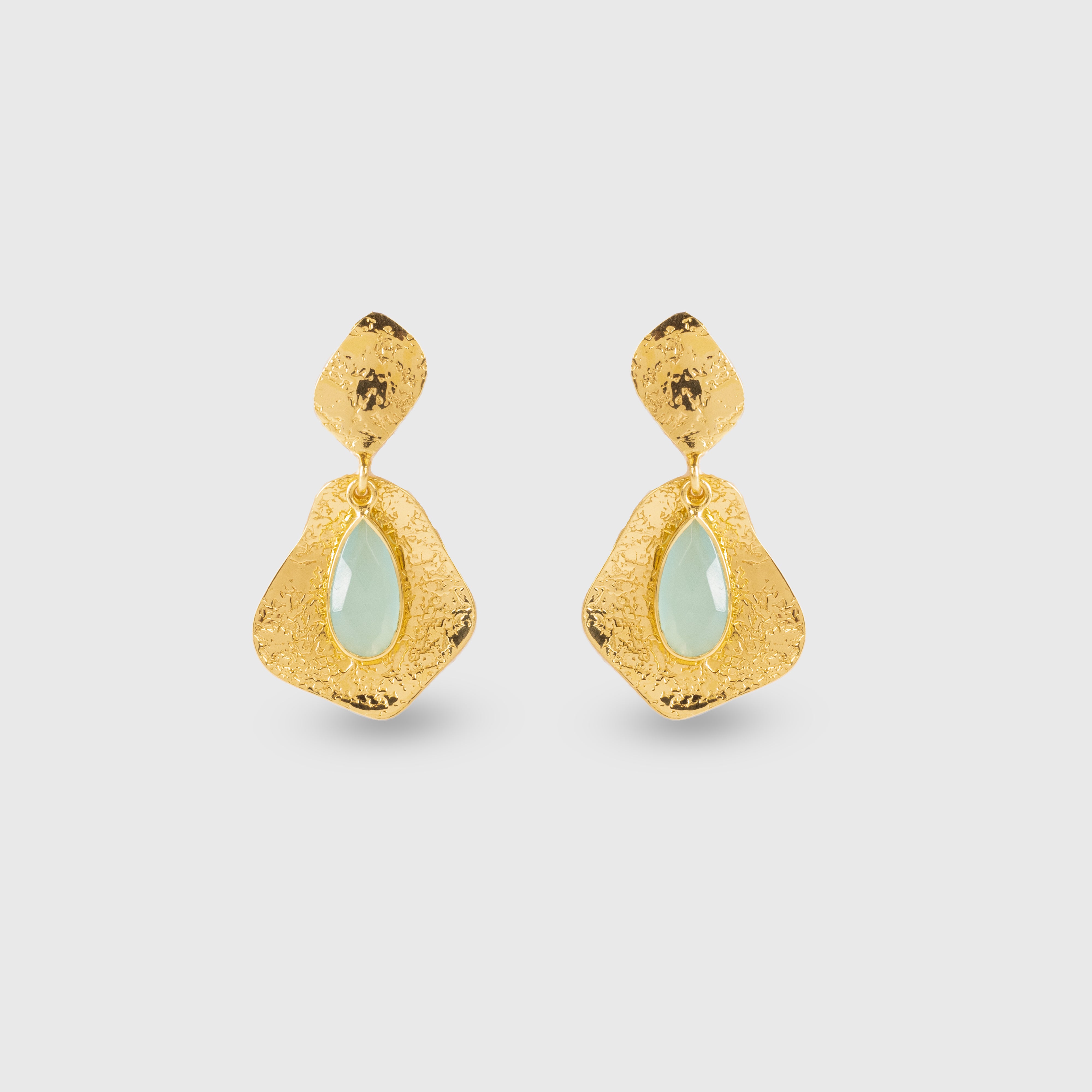 Euphoria Earrings - Aqua Chalcedony