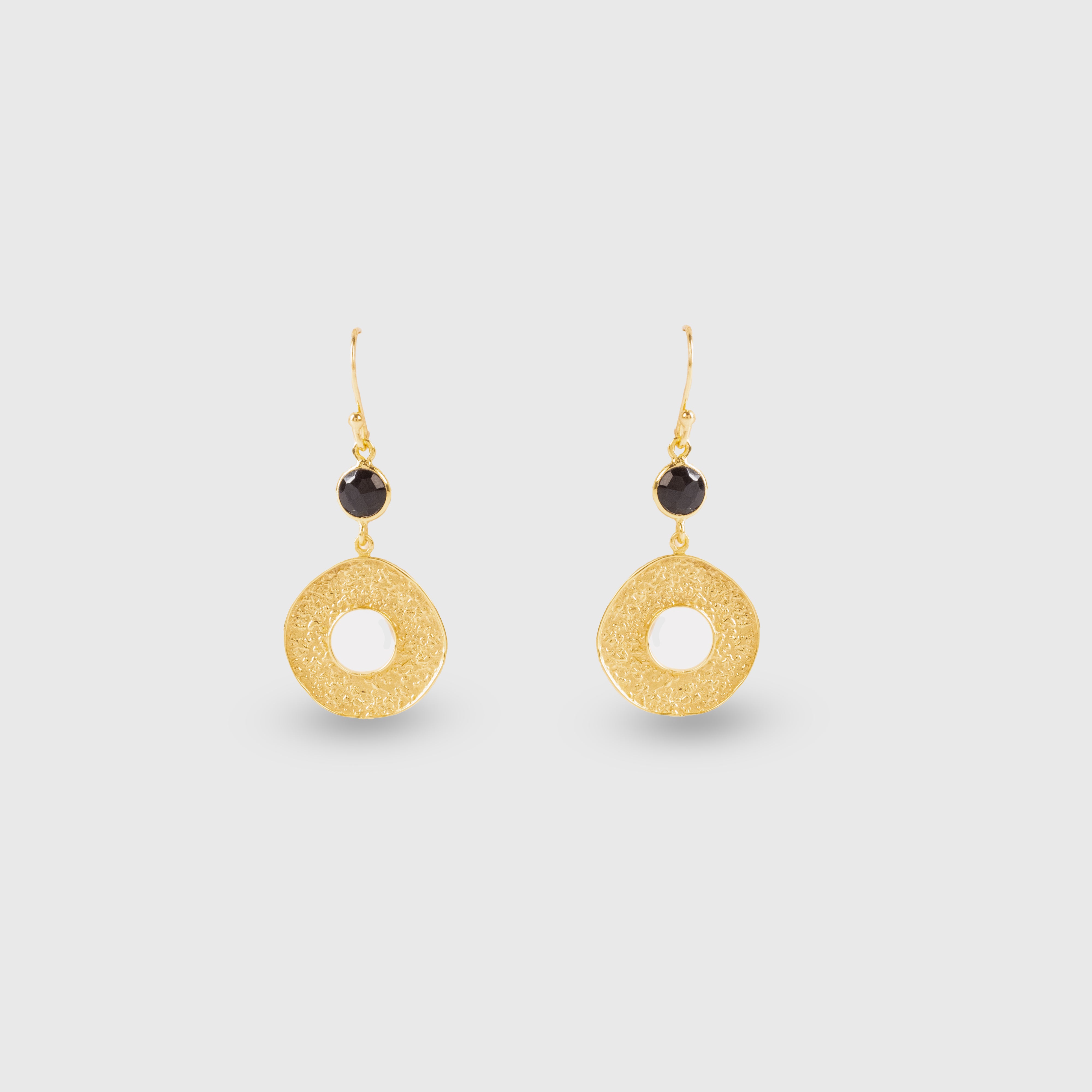 Orbis Earrings - Black Onyx