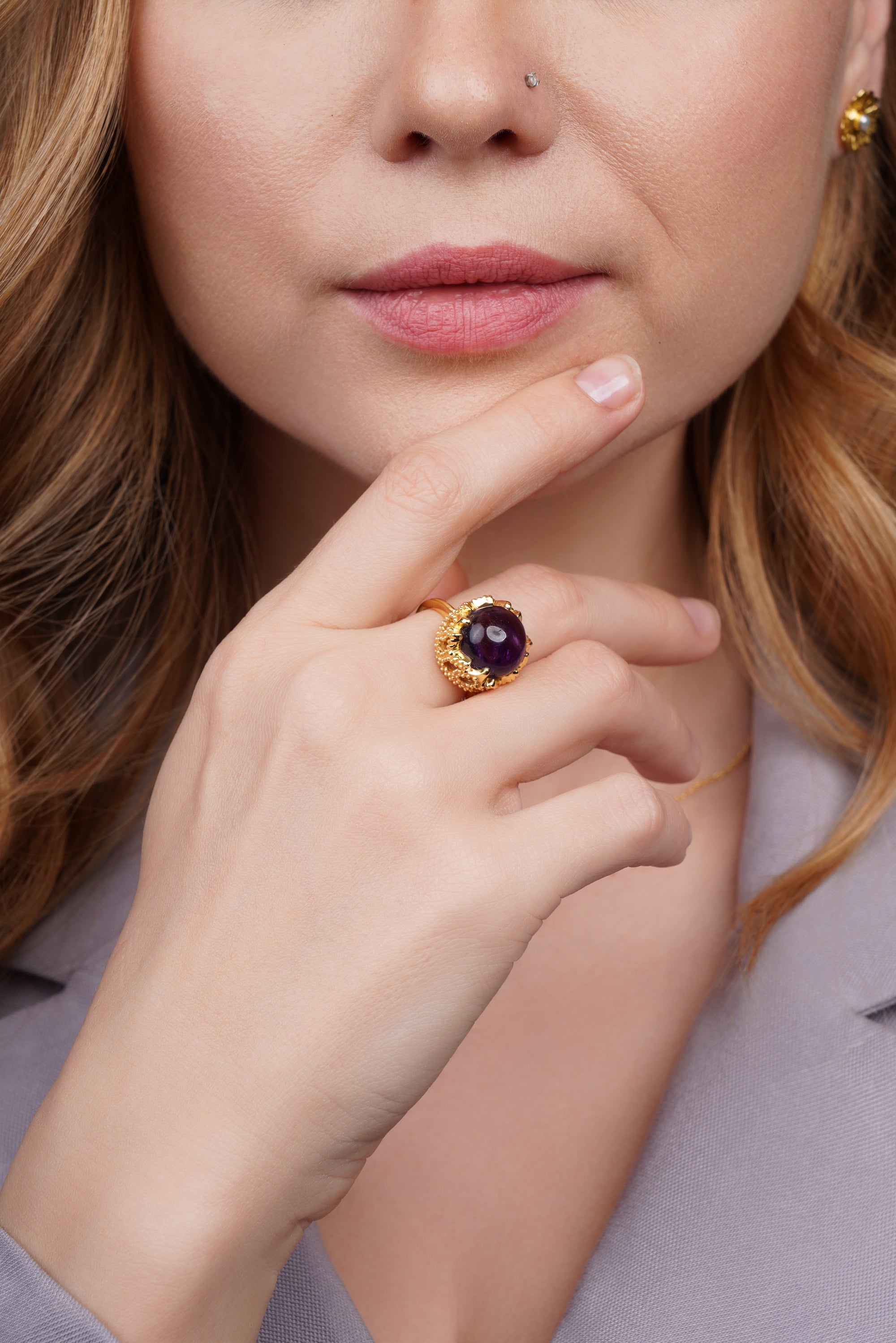 Crown Ring - Amethyst