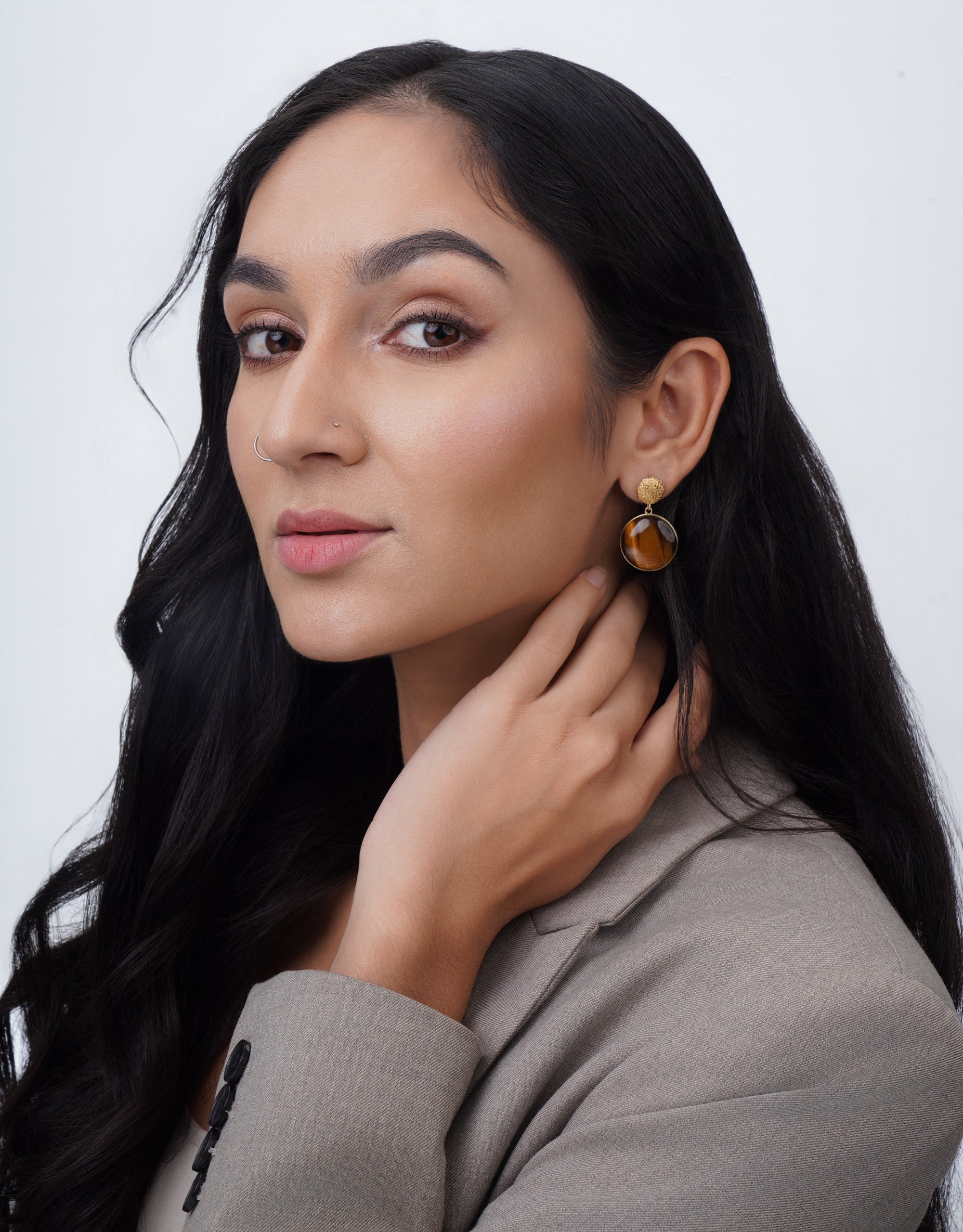 Enchant Earrings - Tigers Eye